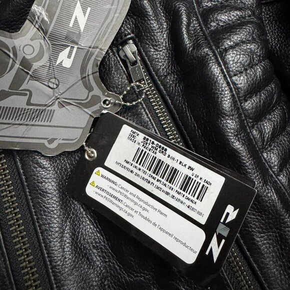 Z1R Genuine Leather Motorcycle Biker Zip-Off Sleeves Vest Bomber Jacket NWT 3XL - Picture 5 of 8